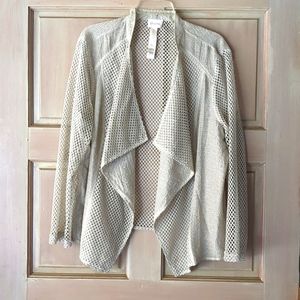 Chico's Tan mesh dress women's jacket